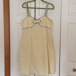 Anthropologie Yellow Seersucker Dress